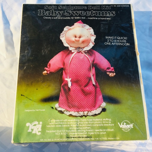 1983 Vintage Soft Sculpture Baby Doll Complete Kit - Picture 1 of 7